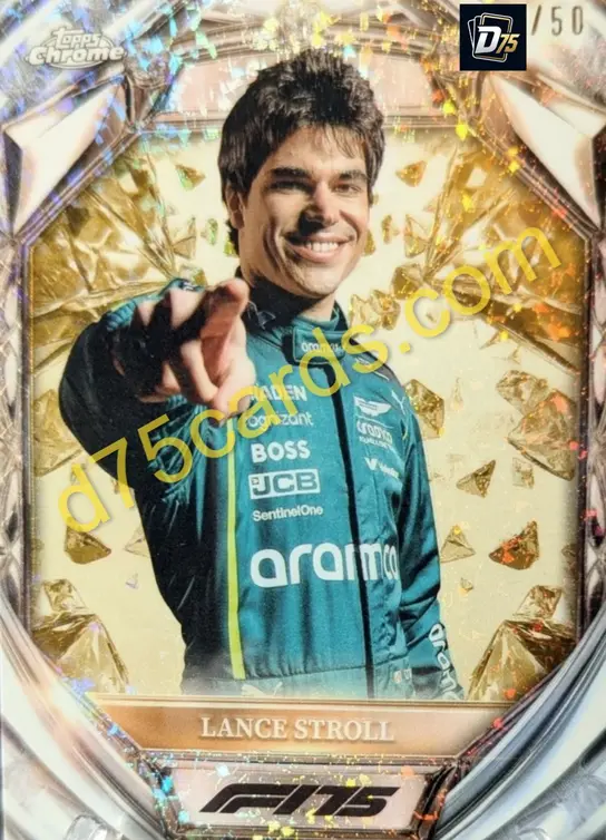 10 Lance Stroll Gold Mini-Diamond Refractor /50