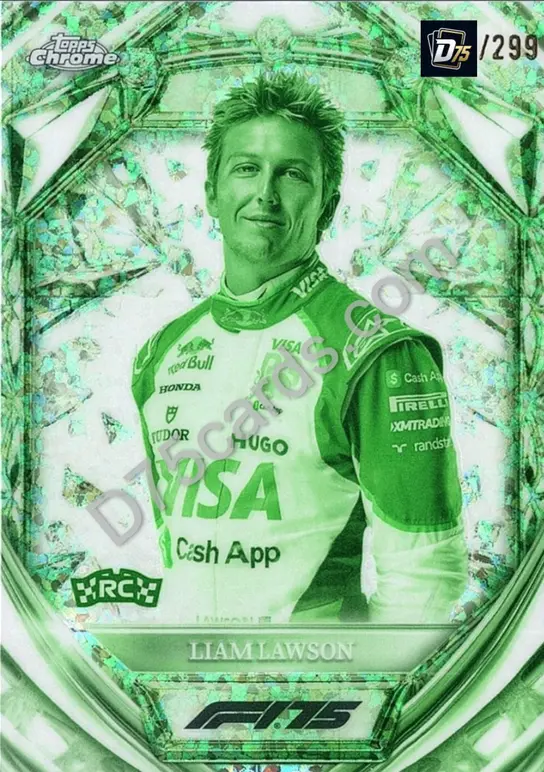 11 Liam Lawson Night Vision Mini-Diamond Refractor /299