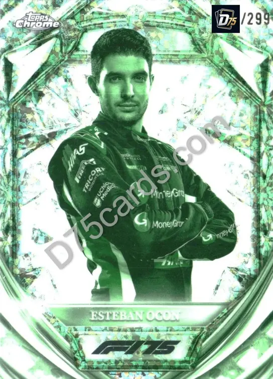 13 Esteban Ocon Night Vision Mini-Diamond Refractor /299