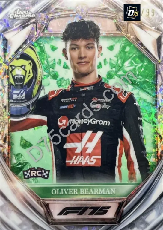 14 Oliver Bearman Green Mini-Diamond Refractor /99