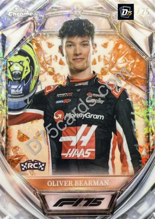 14 Oliver Bearman Orange Mini-Diamond Refractor /25