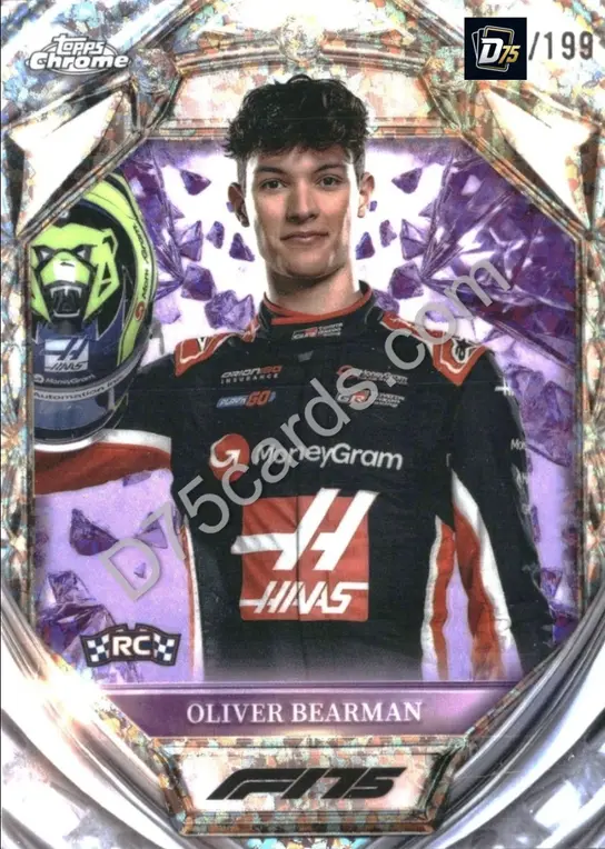 14 Oliver Bearman Purple Mini-Diamond Refractor /199
