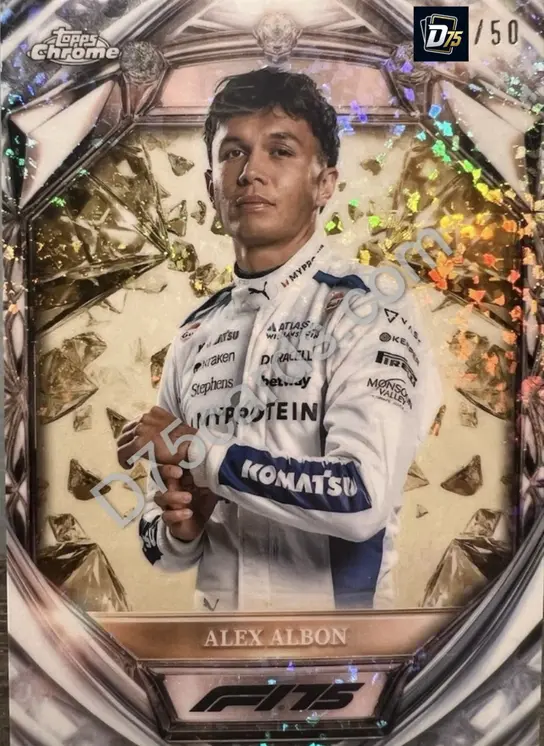 17 Alex Albon Gold Mini-Diamond Refractor /50