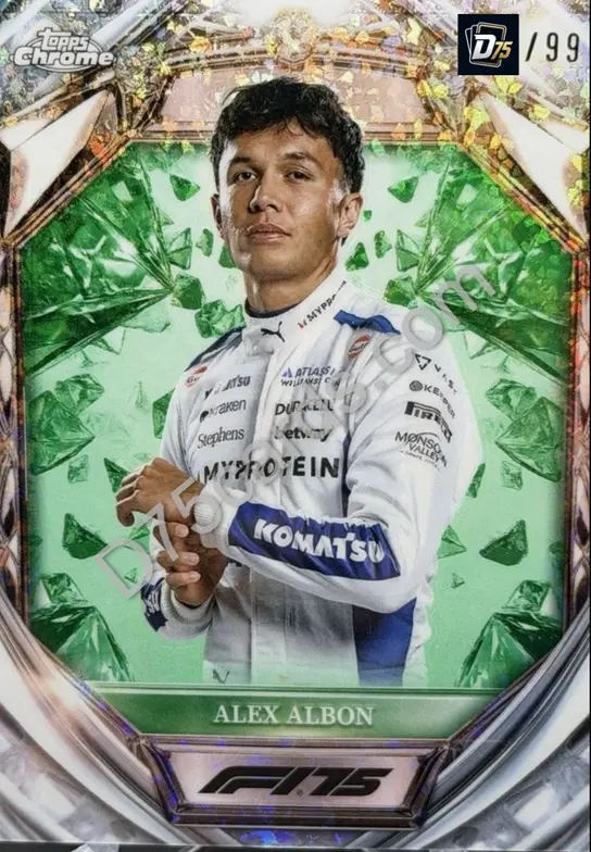 17 Alex Albon Green Mini-Diamond Refractor /99