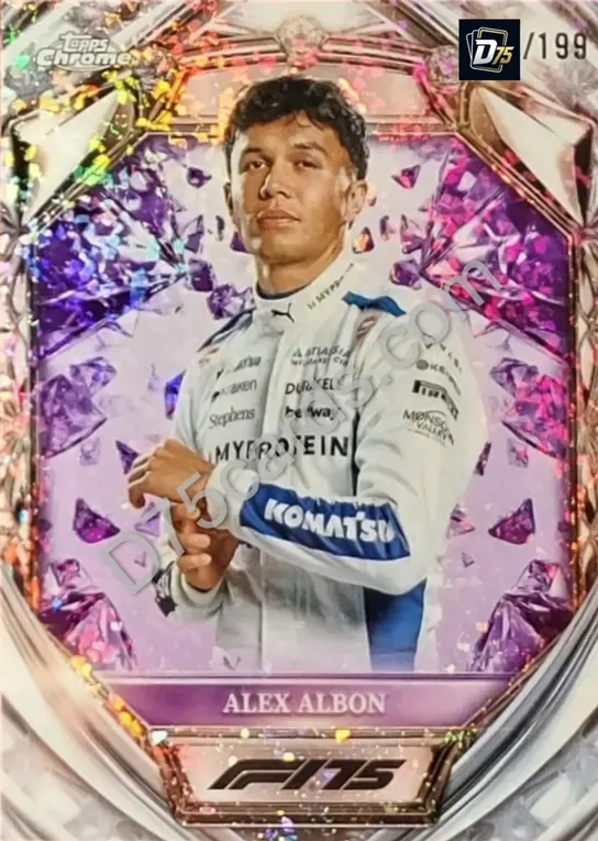 17 Alex Albon Purple Mini-Diamond Refractor /199