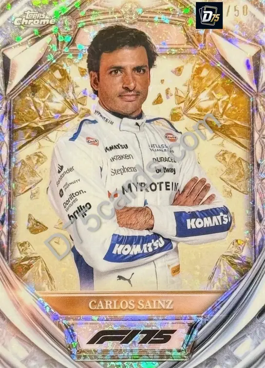 18 Carlos Sainz Gold Mini-Diamond Refractor /50