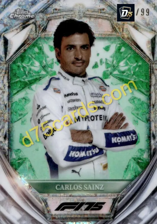 18 Carlos Sainz Green Mini-Diamond Refractor /99