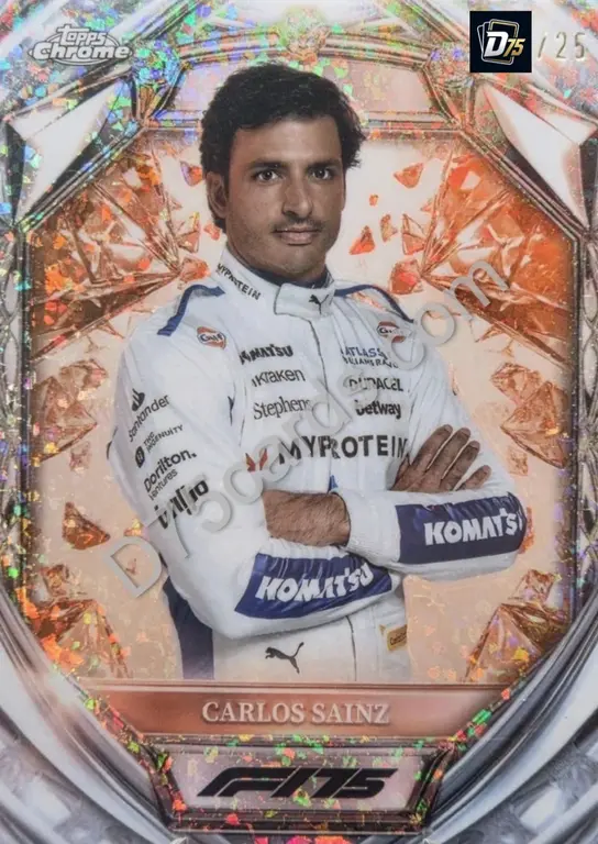 18 Carlos Sainz Orange Mini-Diamond Refractor /25
