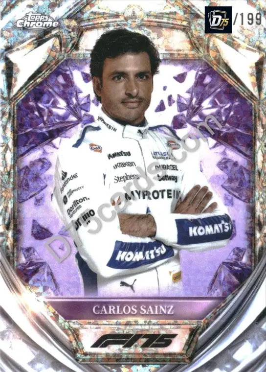 18 Carlos Sainz Purple Mini-Diamond Refractor /199