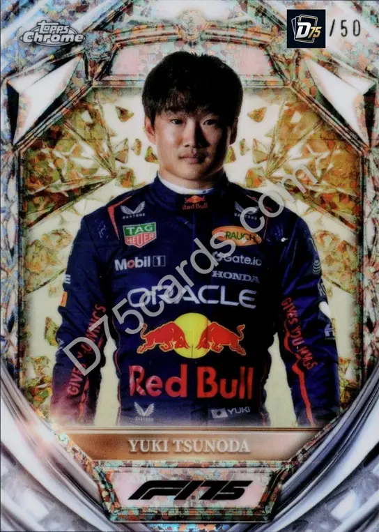 2 Yuki Tsunoda Gold Mini-Diamond Refractor /50