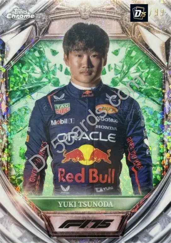 2 Yuki Tsunoda Green Mini-Diamond Refractor /99