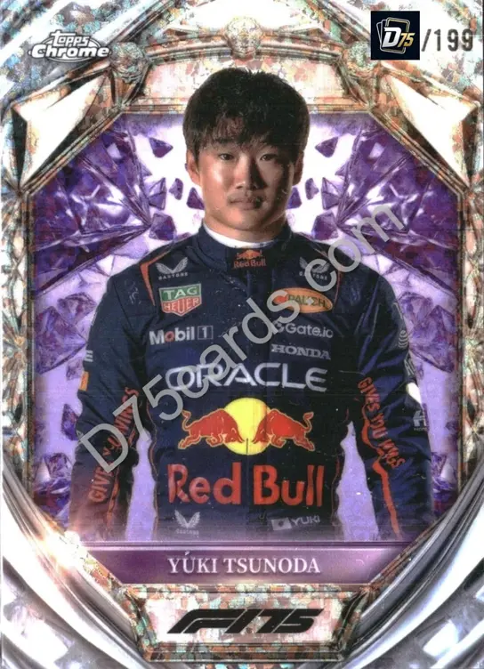 2 Yuki Tsunoda Purple Mini-Diamond Refractor /199