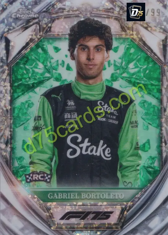 20 Gabriel Bortoleto Green Mini-Diamond Refractor /99