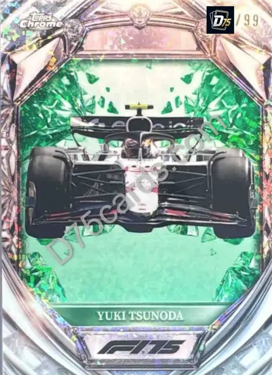 22 Yuki Tsunoda Green Mini-Diamond Refractor /99