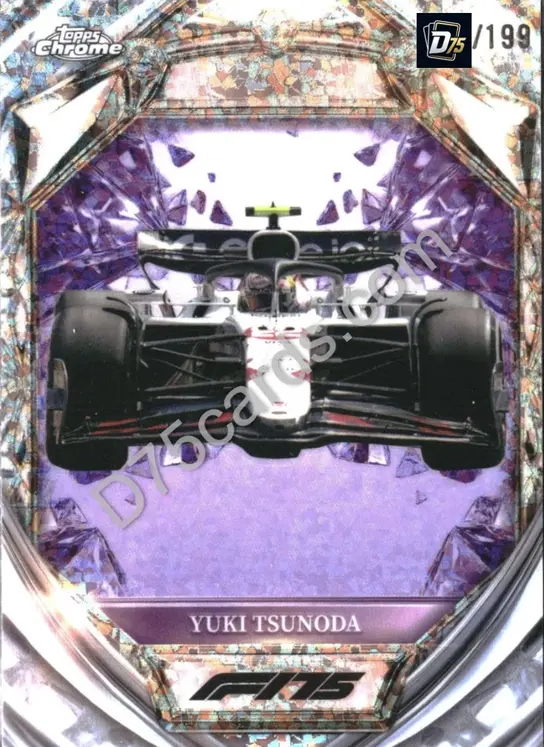 22 Yuki Tsunoda Purple Mini-Diamond Refractor /199