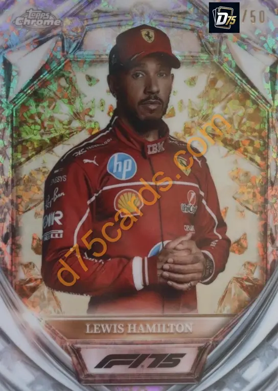 24 Lewis Hamilton Gold Mini-Diamond Refractor /50