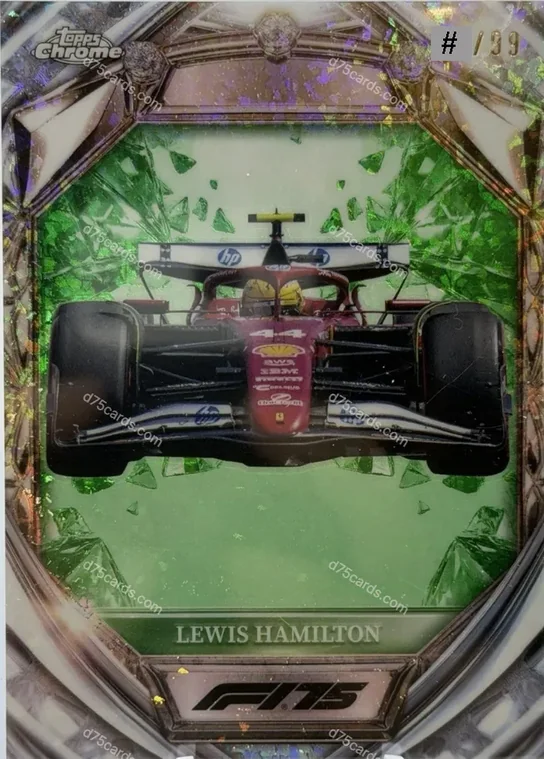 24 Lewis Hamilton Green Mini-Diamond Refractor /99