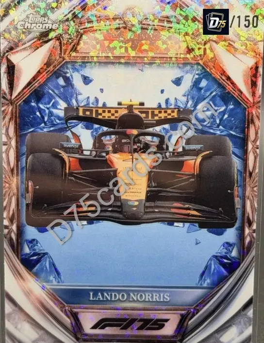 25 Lando Norris Blue Mini-Diamond Refractor /150