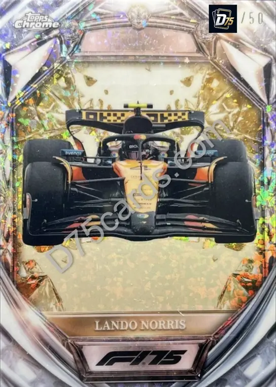 25 Lando Norris Gold Mini-Diamond Refractor /50
