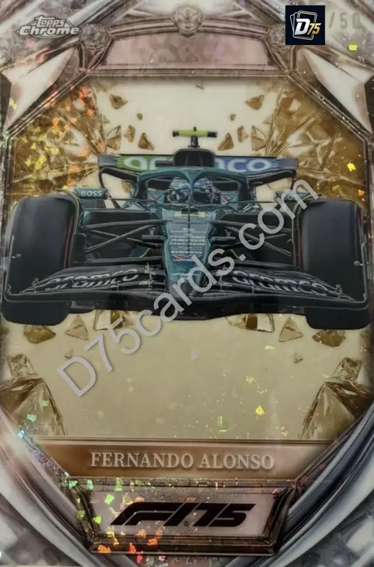 29 Fernando Alonso Gold Mini-Diamond Refractor /50