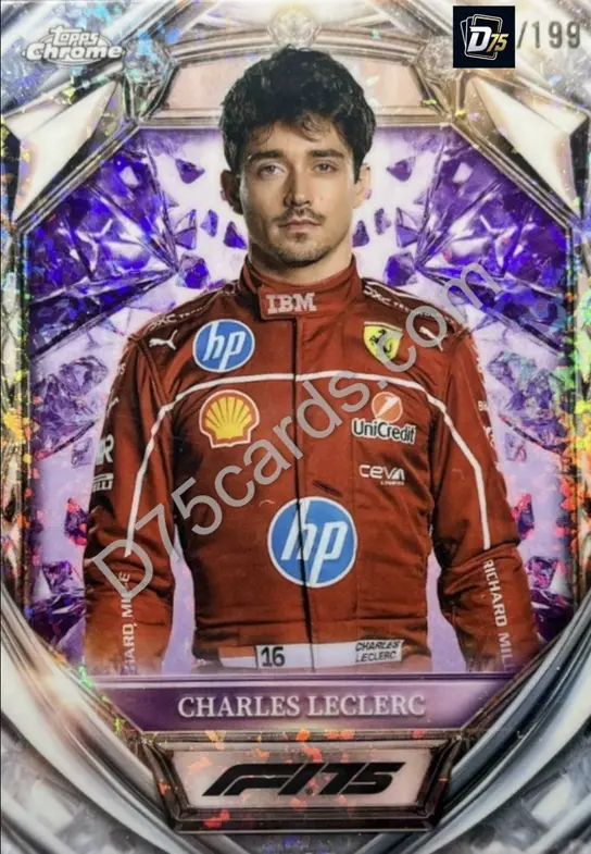 3 Charles Leclerc Purple Mini-Diamond Refractor /199