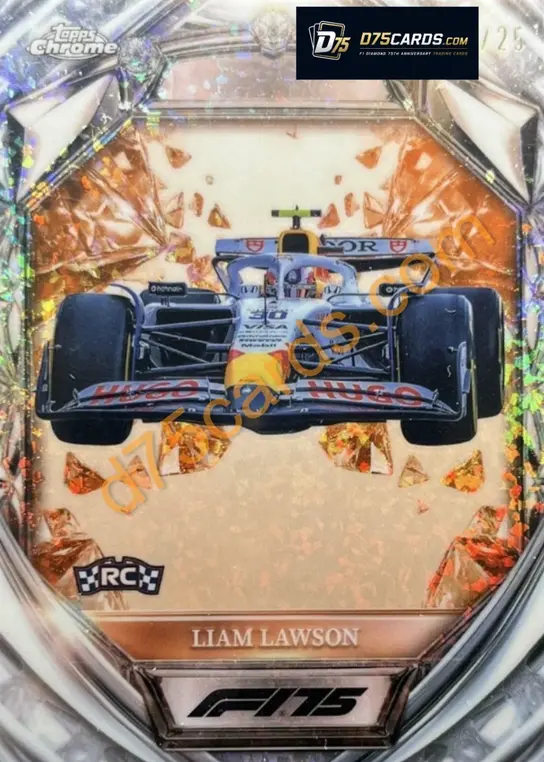 31 Liam Lawson Orange Mini-Diamond Refractor /25