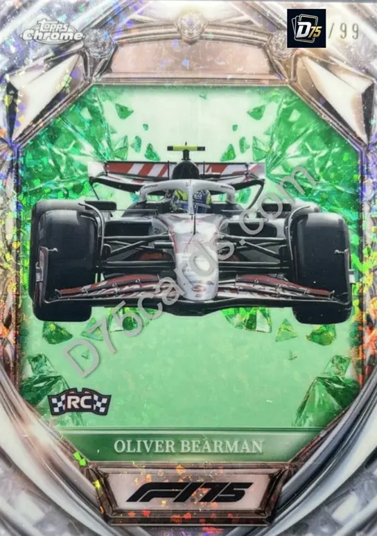 34 Oliver Bearman Green Mini-Diamond Refractor /99