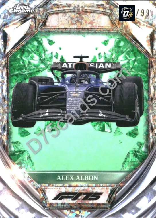 37 Alex Albon Green Mini-Diamond Refractor /99
