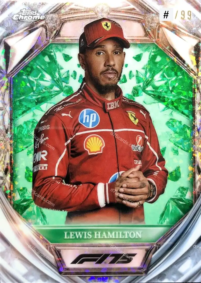4 Lewis Hamilton Green Mini-Diamond Refractor /99