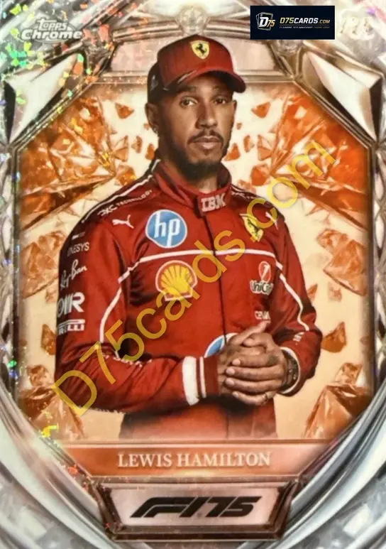 Lewis Hamilton Cards D75-4 2025 Topps Chrome F1 Diamond 75th