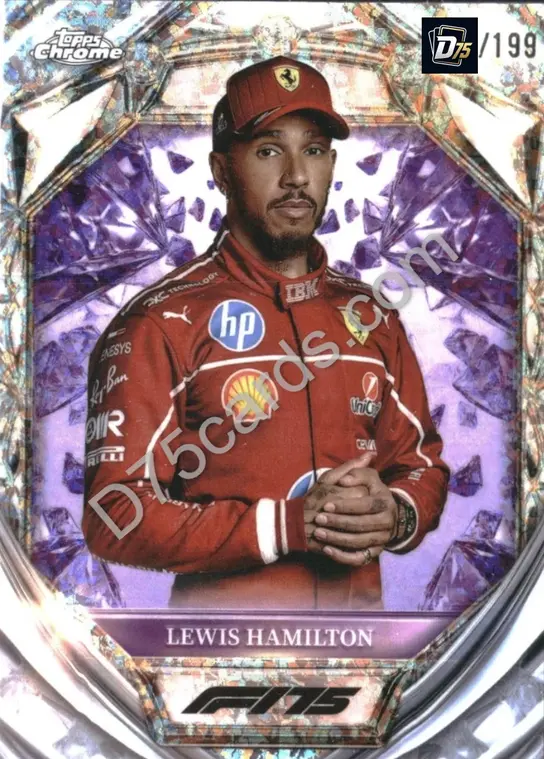4 Lewis Hamilton Purple Mini-Diamond Refractor /199