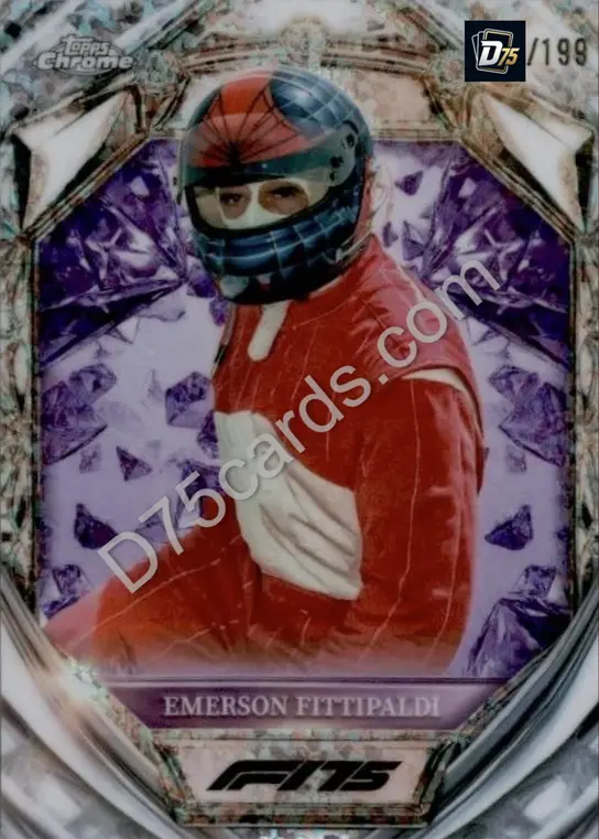 42 Emerson Fittipaldi Purple Mini-Diamond Refractor /199