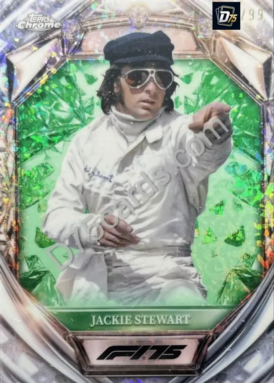 43 Jackie Stewart Green Mini-Diamond Refractor /99