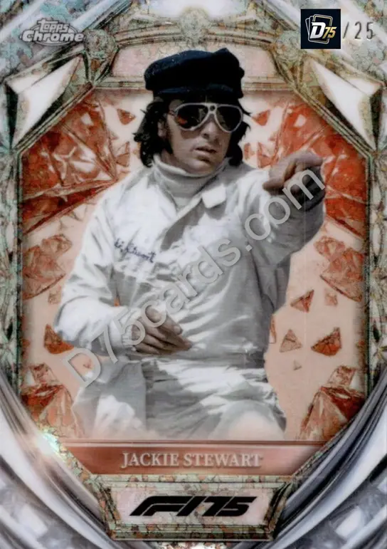 43 Jackie Stewart Orange Mini-Diamond Refractor /25