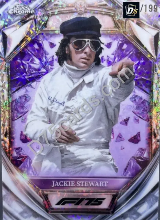 43 Jackie Stewart Purple Mini-Diamond Refractor /199