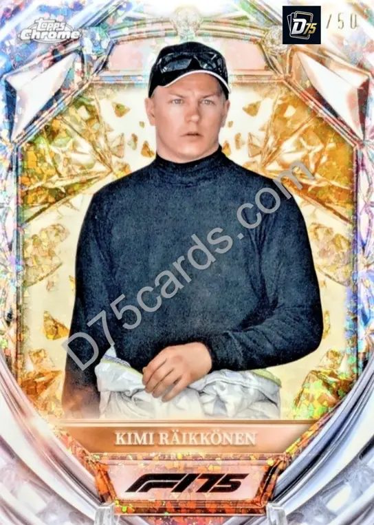 46 Kimi Raikkonen Gold Mini-Diamond Refractor /50