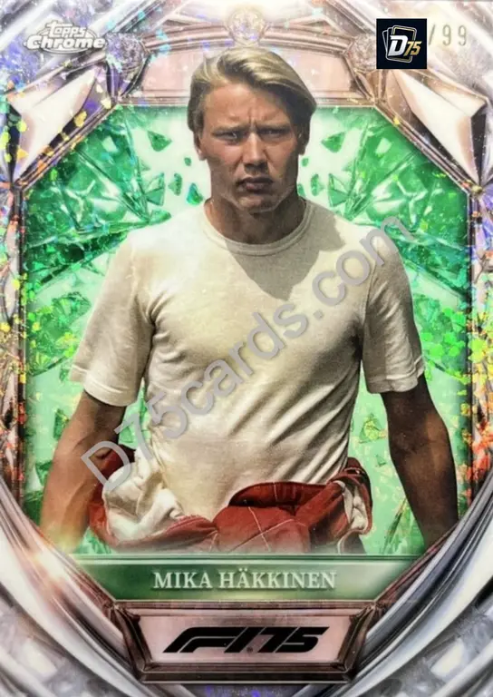 48 Mika Hakkinen Green Mini-Diamond Refractor /99