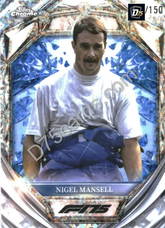 49 Nigel Mansell Blue Mini-Diamond Refractor /150