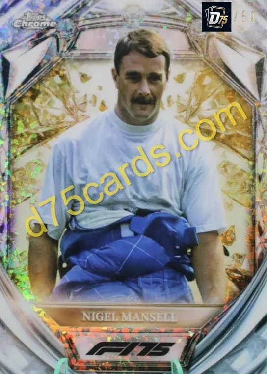 49 Nigel Mansell Gold Mini-Diamond Refractor /50