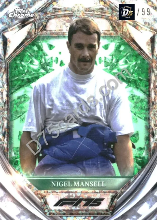 49 Nigel Mansell Green Mini-Diamond Refractor /99
