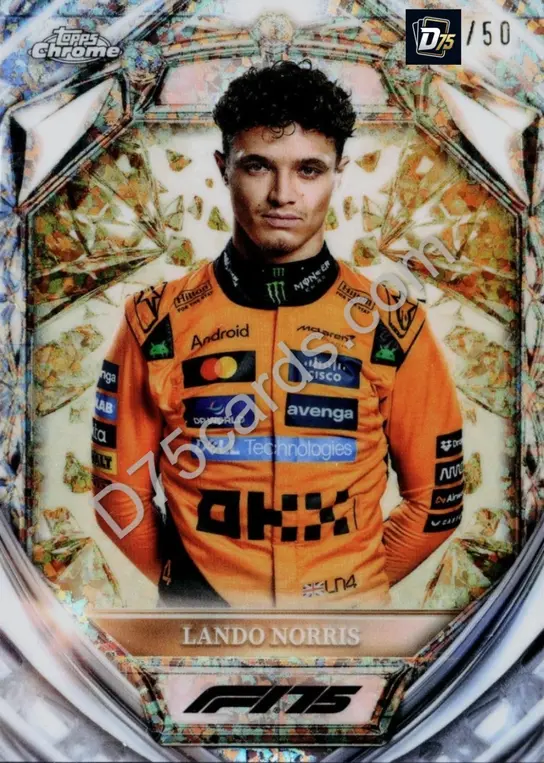 5 Lando Norris Gold Mini-Diamond Refractor /50