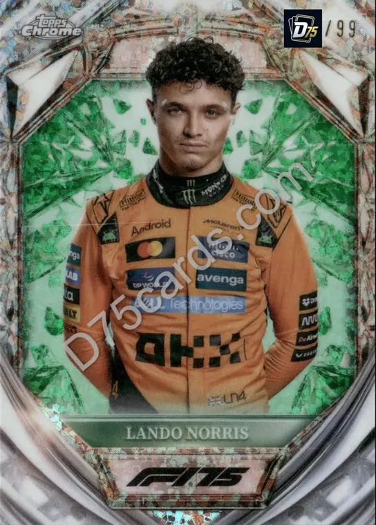5 Lando Norris Green Mini-Diamond Refractor /99