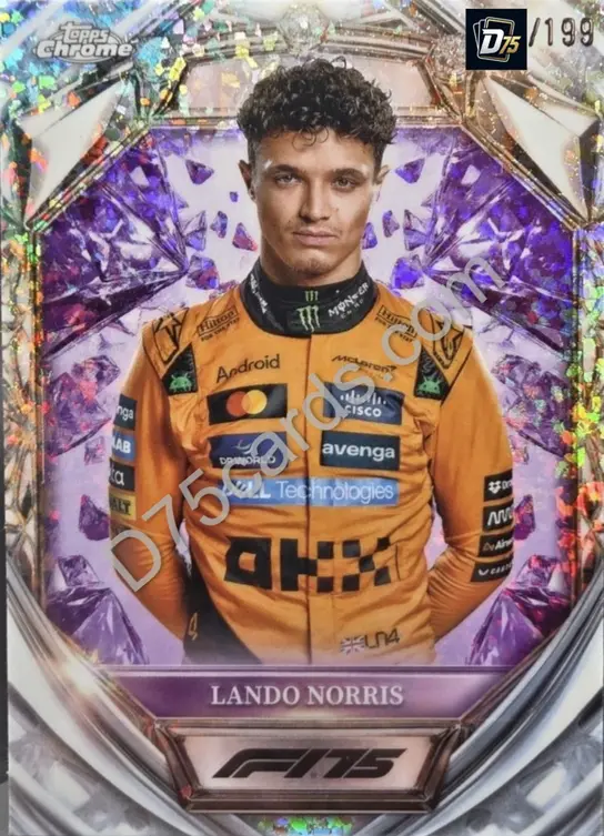 5 Lando Norris Purple Mini-Diamond Refractor /199
