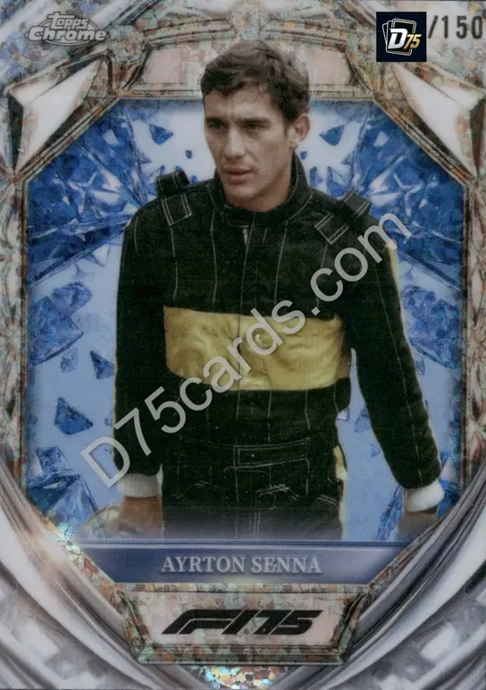 50 Ayrton Senna Blue Mini-Diamond Refractor /150