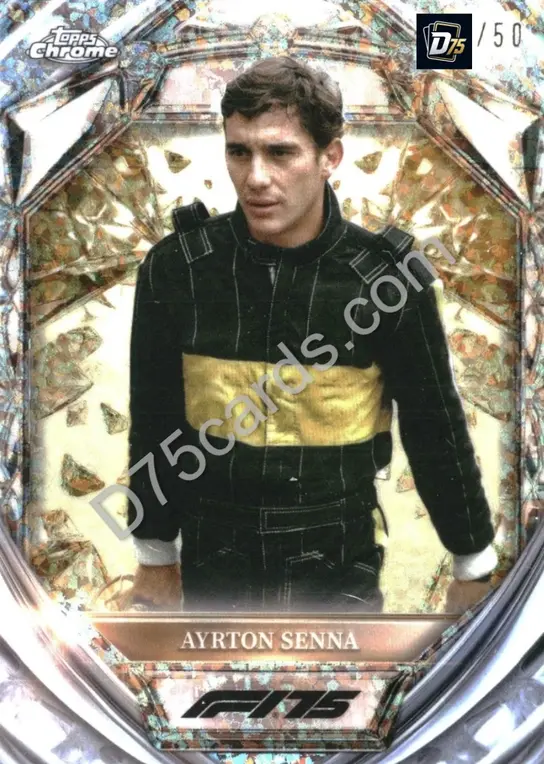 50 Ayrton Senna Gold Mini-Diamond Refractor /50