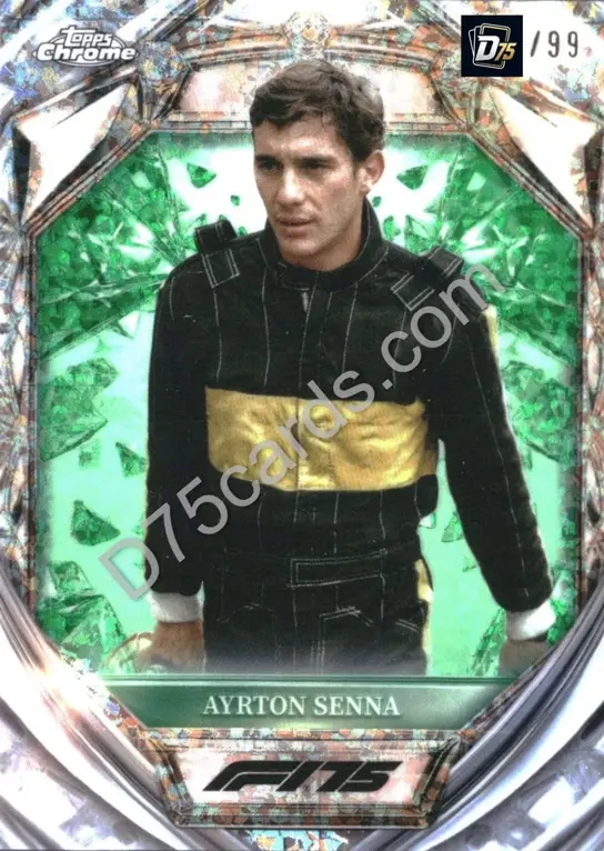 50 Ayrton Senna Green Mini-Diamond Refractor /99