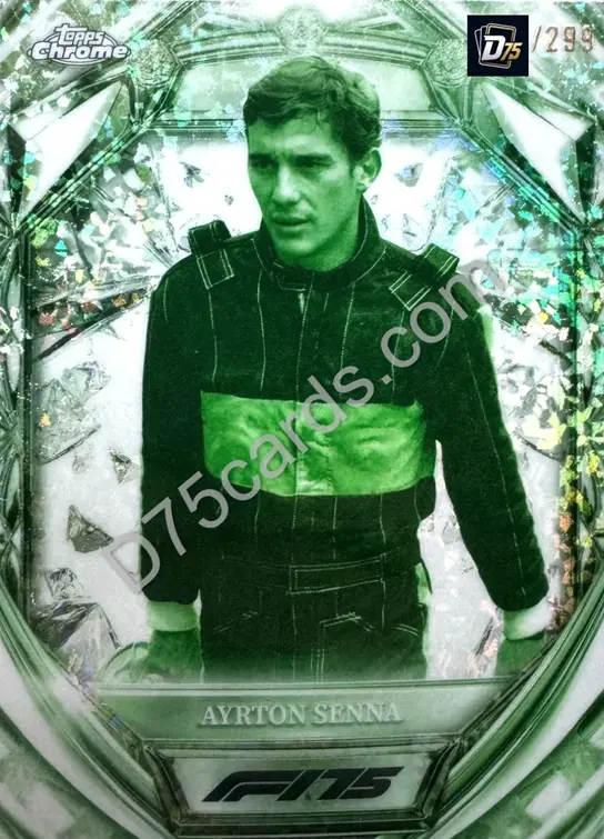 50 Ayrton Senna Night Vision Mini-Diamond Refractor /299