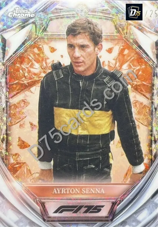 50 Ayrton Senna Orange Mini-Diamond Refractor /25