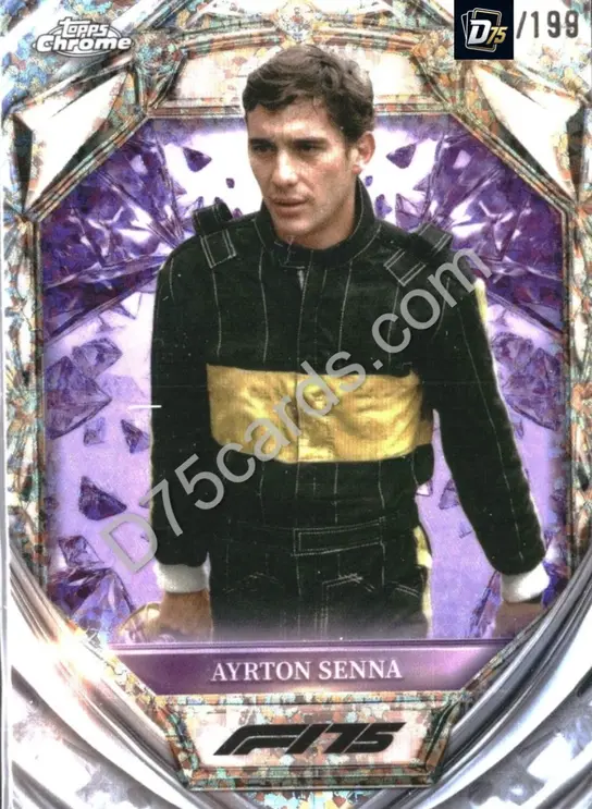50 Ayrton Senna Purple Mini-Diamond Refractor /199