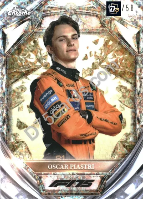 6 Oscar Piastri Gold Mini-Diamond Refractor /50